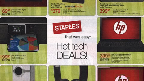 Staples 'Hot Tech Deals' Circular Cover