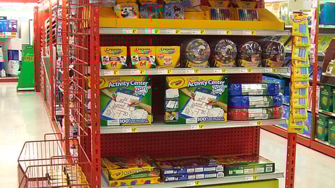 Staples Crayola Endcap