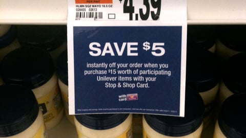 Stop & Shop Unilever Incentive Price Label