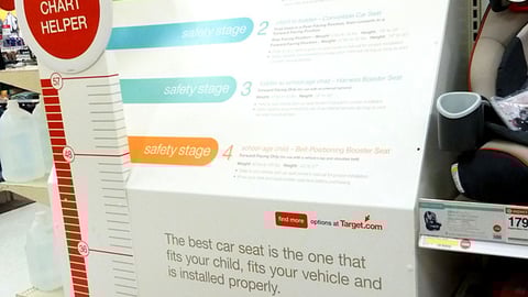 Target Car Seat Buying Guide Display