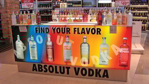 Absolut Duty-Free Shop Tasting Station