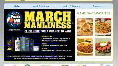 Unilever Stop & Shop 'March Manliness' Website