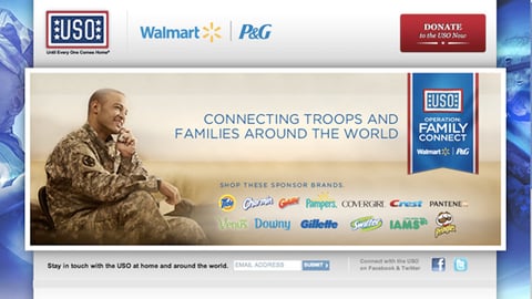 P&G Walmart 'Operation Family Connect' Home Page