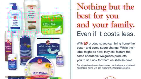Walgreens 'W Products' Feature