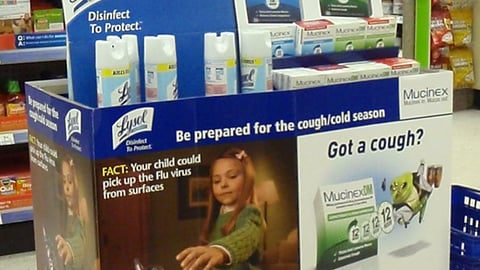 Reckitt Benckiser Walgreens Multi-Brand Floorstand