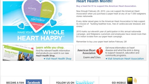 Walgreens 'Whole Heart Happy' Microsite