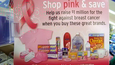 Walgreens 'Shop Pink' Shelf Talker