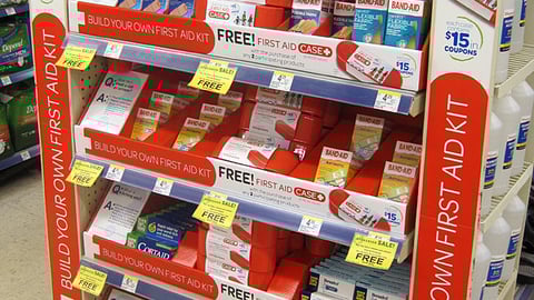 Walgreens 'First Aid Kit' Endcap