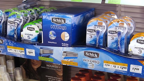 Schick Hydro Walgreens Shelf Tray