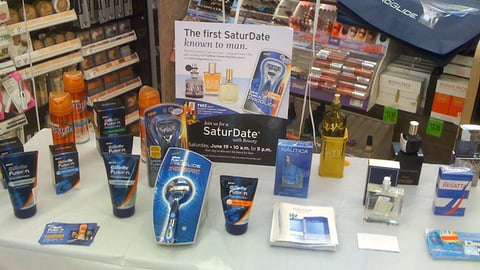 Walgreens 'Men's SaturDate' Table Display