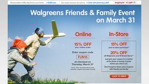 Walgreens 'Friends & Family' Microsite