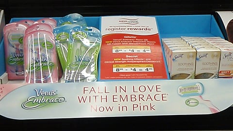 Gillette Venus Secret 'Register Rewards' Shelf Tray