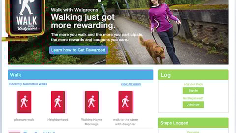 Walgreens 'Walk' Microsite