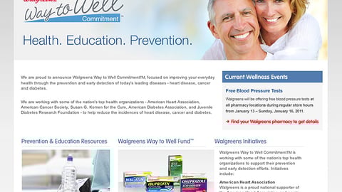 Walgreens 'Way to Well' Microsite
