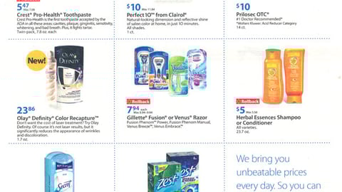 Walmart P&G 'Unbeatable Prices' Ad
