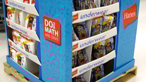 Hanes 'Do the Math' Pallet Display