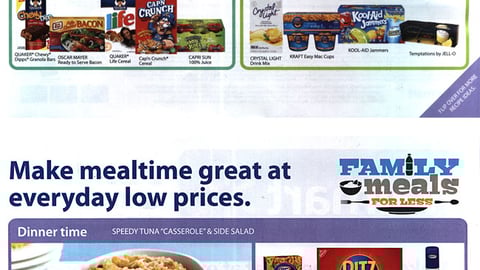 Walmart 'Family Meals for Less' Insert