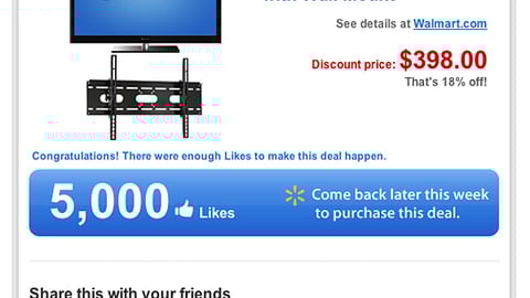 Walmart 'CrowdSaver' Facebook Ad
