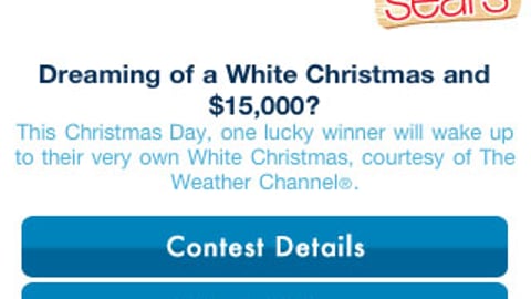 Weather Channel 'White Christmas" Mobile Site