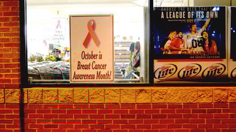 Winn-Dixie Pink Ribbon Window Poster