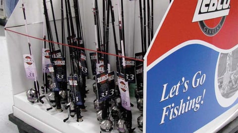 Zebco Rod and Reel Display