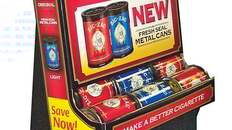 Zig-Zag Tobacco Gravity-Feed Display