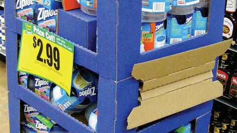 Ziploc Containers Floor Display