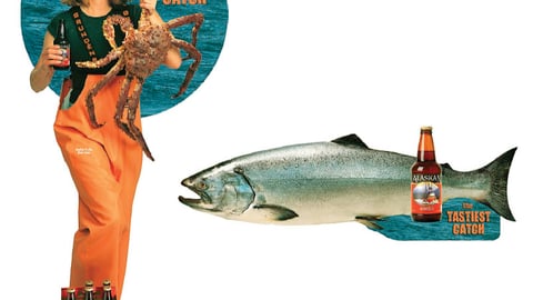 Alaskan Amber Beer Standee, Dangler