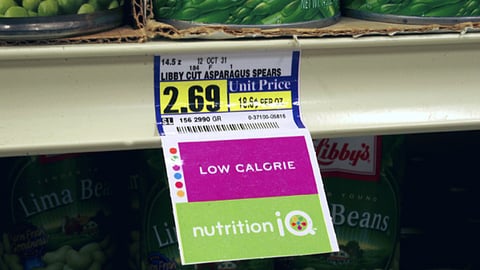 Supervalu Nutrition iQ Shelf Label