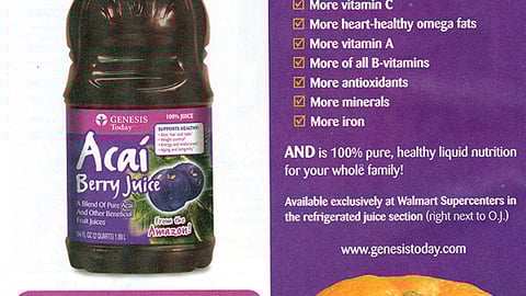 Acai Berry Juice 'All You' Ad