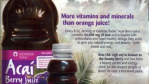 Acai Berry Juice Ad