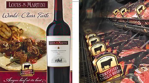 Certified Angus Beef/Wine Cross-Promotion Signage