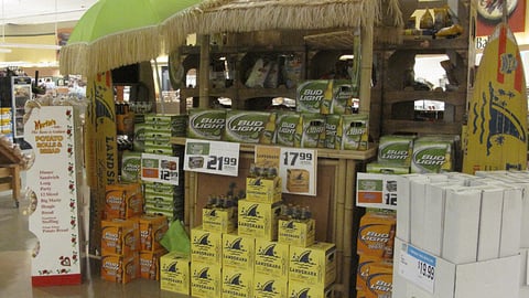 Bud Light, Land Shark Lager Case Stacks