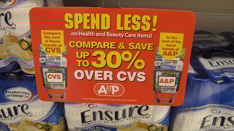 A&P Compare to CVS Wobbler