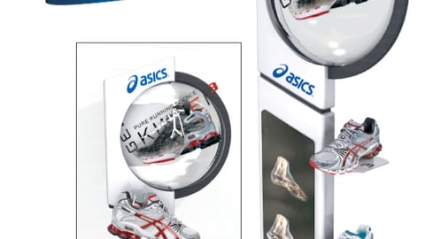 Asics Running Shoe Displays
