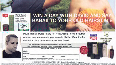 Rite Aid David Babaii Sweeps Feature