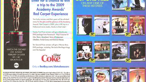 Best Buy Diet Coke Oscar Sweeps Feature