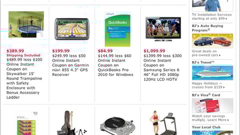 BJ's Wholesale Holiday Home Page