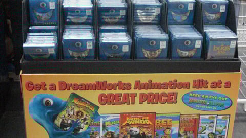 DreamWorks DVD Pallet Display