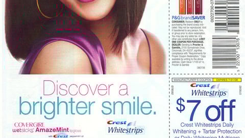 CoverGirl Wetslicks, Crest Whitestrips FSI