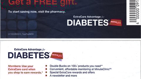 CVS 'ExtraCare Advantage For Diabetes' Take-One