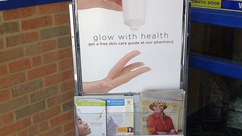 Rite Aid 'Glow with Health' Stanchion Sign