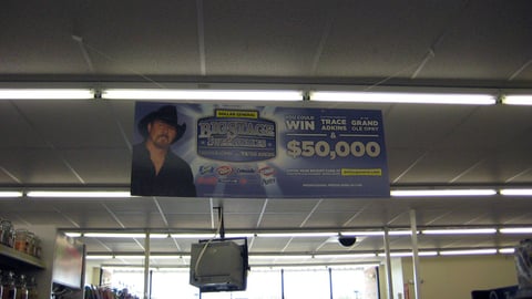 Dollar General 'Big Stage Sweeps' Ceiling Sign