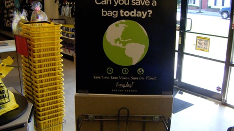 Dollar General 'Save A Bag' Stanchion