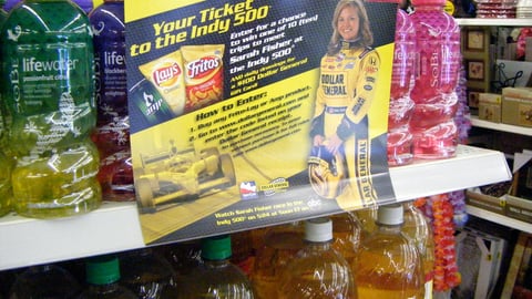Dollar General 'Indy 500' Shelf Sign