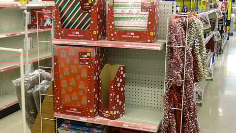 Holiday Gift Wrap Endcap