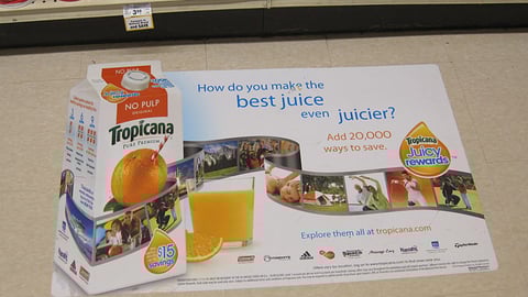Tropicana Juicy Rewards Floor Cling