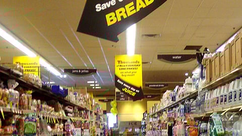 Dominick's 'Everyday Low Prices' Ceiling Banners