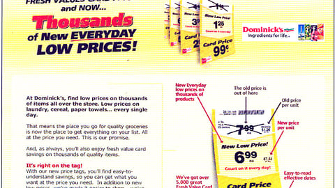 Dominick's 'Everyday Low Prices' Flier