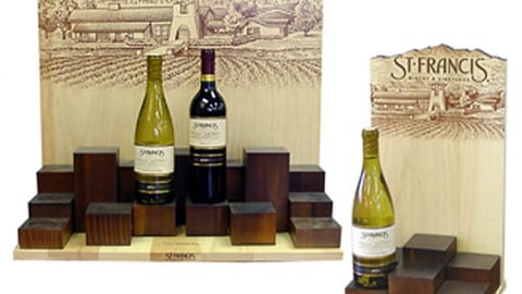 St. Francis Wine Wooden Counter Display